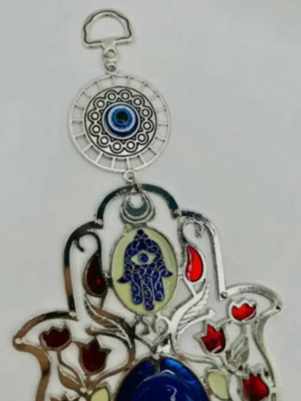 Hamsa Hand Evil Eye Wall Hanging Fatima Protection Amulet Boho Home Decor 8